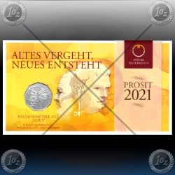  5 EVRO AVSTRIJA 2021 "NOVO LETO - JANUS" SREBRO